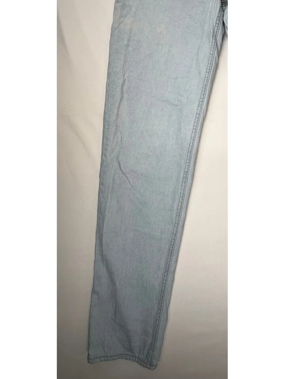 New Army Basic Men's Jeans Tapered Leg Mid-Rise Light Wash Zip Size 28 Blue